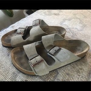 Taupe "Arizona" suede Birkenstocks size 39